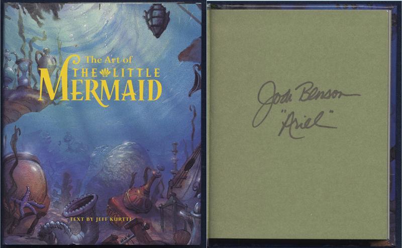 Disney THE ART OF THE LITTLE MERMAID Art Book SIGNED by JODI BENSON Voice of Ariel