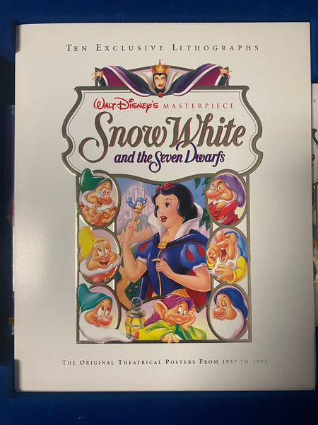 Walt Disney's Masterpiece Snow White Exclusive Deluxe Video Edition DVD VHS Lithograph Set