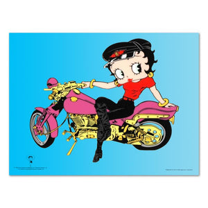 Betty Boop On Motorcycle - By Fleischer Studios Inc. - Limited Edition Sericel