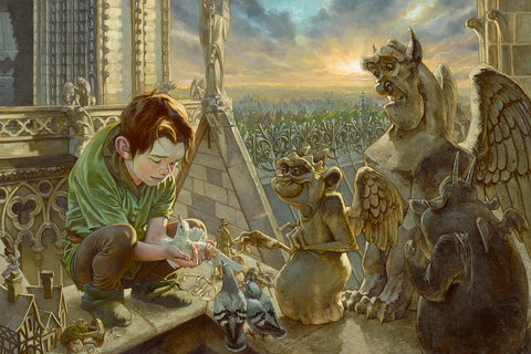 God Help The Outcasts (Premiere)  by Heather Edwards Giclée On Canvas inspired by Hunchback of Notre Dame