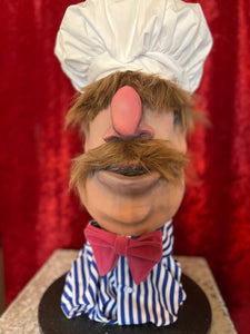 Swedish Chef Hand Sculpted and Hand Painted Bust