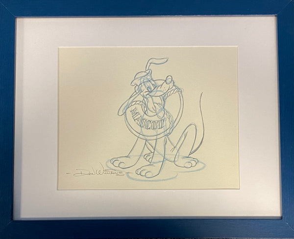 Mascot Pluto- Framed Lithograph By Don "Ducky" Williams - Signed Certificate Inspired by Disney Cruise Line