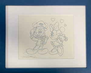 Disney Cruise Line Romance - Framed Lithograph By Don "Ducky" Williams - Signed Certificate Inspired by Disney Cruise Line