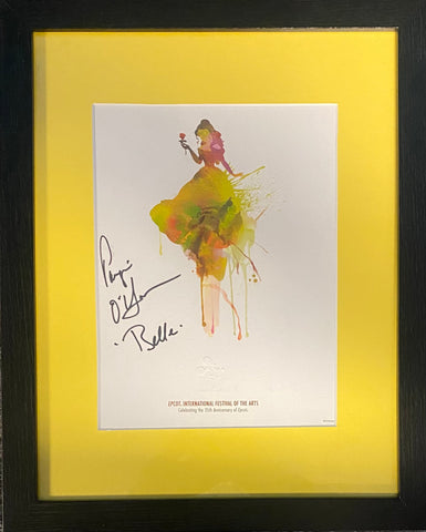 Signed Paige O'Hara Framed WDW Disney 2018 Epcot Festival Of The Arts Print