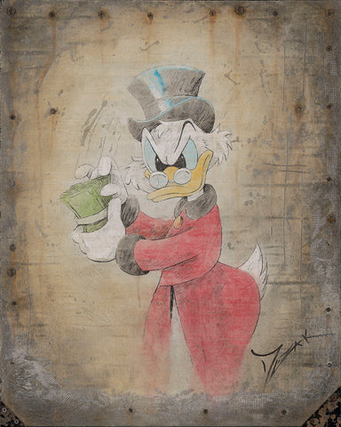Uncle Scrooge Mc Duck by Trevor Mezak Limited Edition Giclée on Canvas Featuring Scrooge