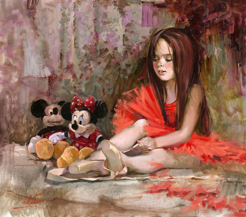 Before the Lesson with Micky and Minnie by Irene Sheri