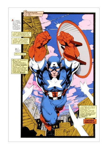 Captain America, Sentinel: Uncanny X-Men #268 - By Jim Lee - Limited Edition Giclée on Canvas