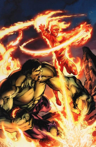 Incredible Hulk & The Human Torch: From The Marvel Vault #1 - By Mark Bagley - Limited Edition Giclée on Canvas