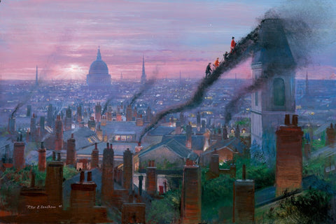 Smoke Staircase by Peter Ellenshaw inspired by Mary Poppins