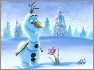 Snowman in Spring by James C. Mulligan inspired by Dinsey's Frozen