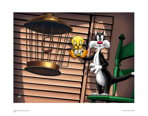 Spotlight, Sylvester and Tweety - By Warner Bros. Studio - Collectible Giclée on Paper