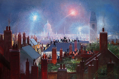 Sweeps Dance On The Rooftops by Peter Ellenshaw inspired by Mary Poppins