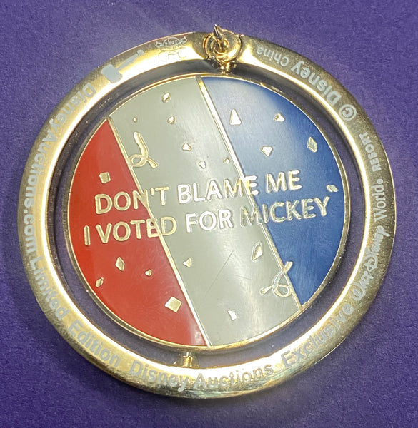 Disney Auctions Pete Mayor Main Street Pin Spinner I Voted for Mickey 2004 WDW Limited Edition