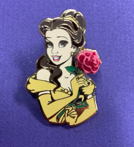 Disney 2003 Beauty And The Beast Princess Belle With 3D Rose Pin