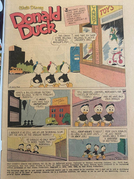 Walt Disney's Comics And Stories No. 12 Vol. 33 1973 Donald Duck Vintage Whitman