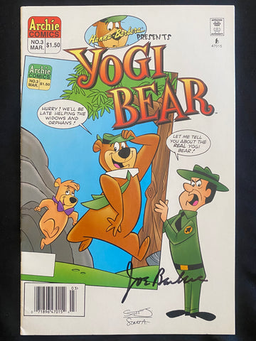 Hanna-Barbera Archie Comics Signed By Joe Barbera Yogi Bear Comic Book #3