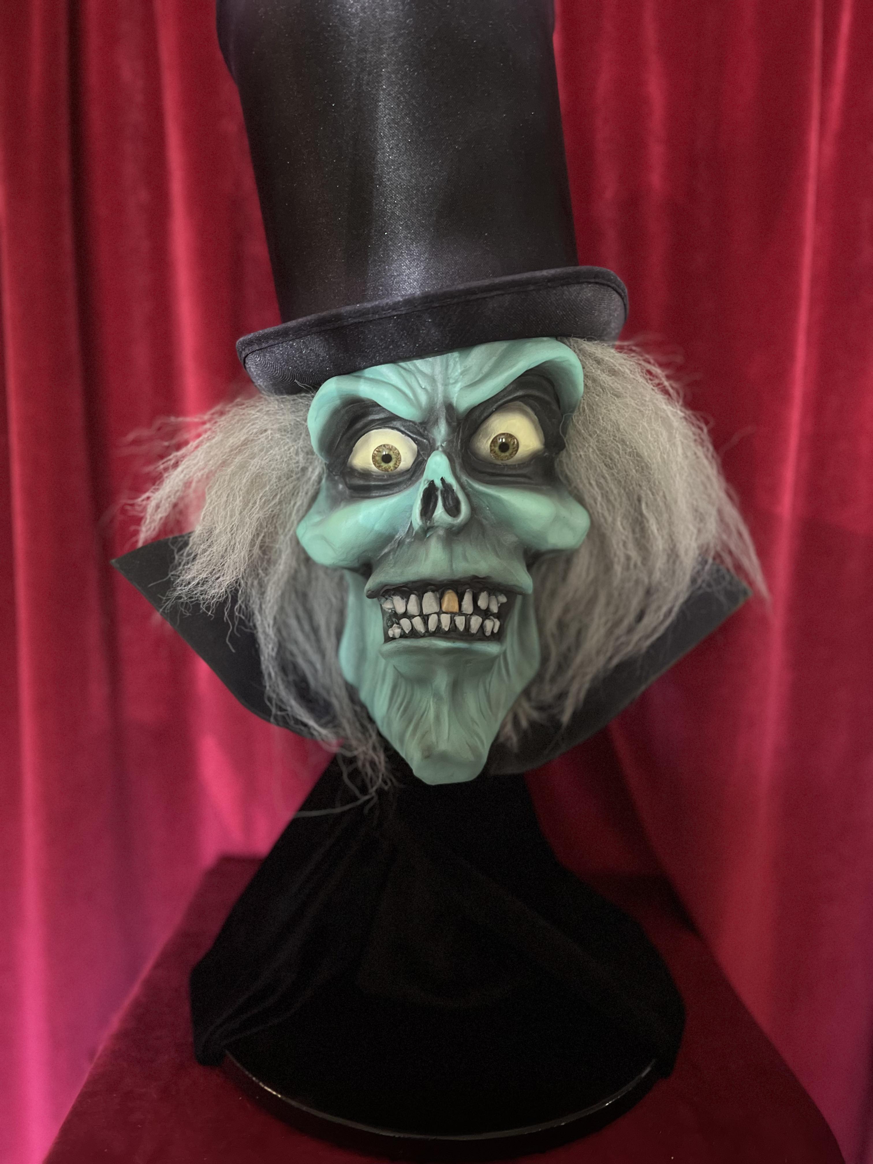 Hatbox Ghost Hand Sculpted and Hand Painted Bust