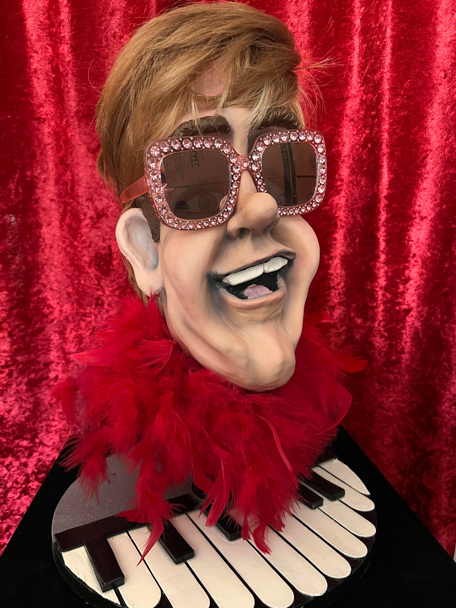 Rocket Man Singer Hand Sculpted and Hand Painted Bust