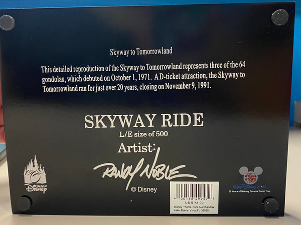 Disney Gallery Skyway To Tomorrowland Ride Figure Limited of 500 Randy Noble