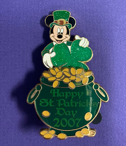 Walt Disney Studios Burbank Happy St. Patrick’s Day 2007 LE 500 Pin Mickey