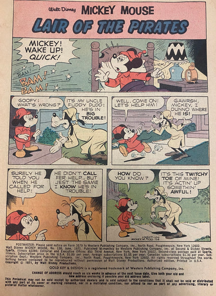 Walt Disney's Mickey Mouse and Goofy #130 June 1971 Gold Key Comic Book