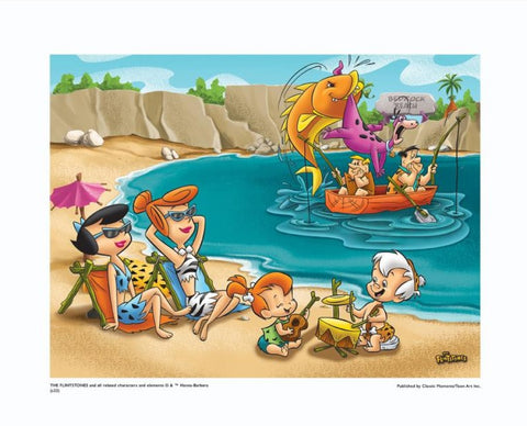 A Day At The Beach - By Hanna-Barbera - Limited Edition Giclée on Paper