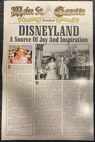Main Street Gazette Disneyland 50th Anniversary Special Newspaper 2005