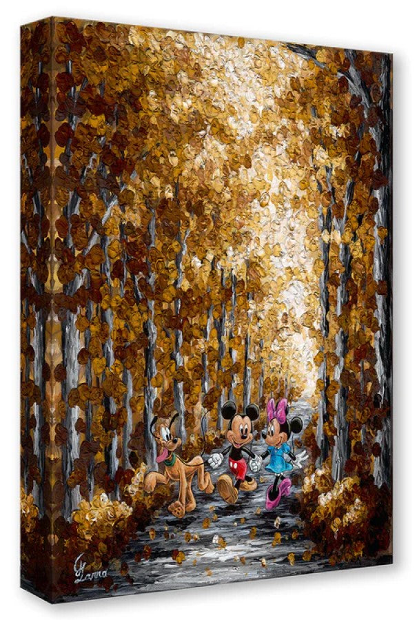 Autumn Path by Jennifer Lanna Treasure On Canvas Featuring Mickey and Minnie Mouse