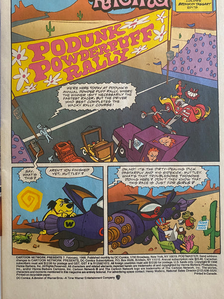 Cartoon Network Presents Wacky Races Signed By Joe Barbera #7 DC Comics 1998