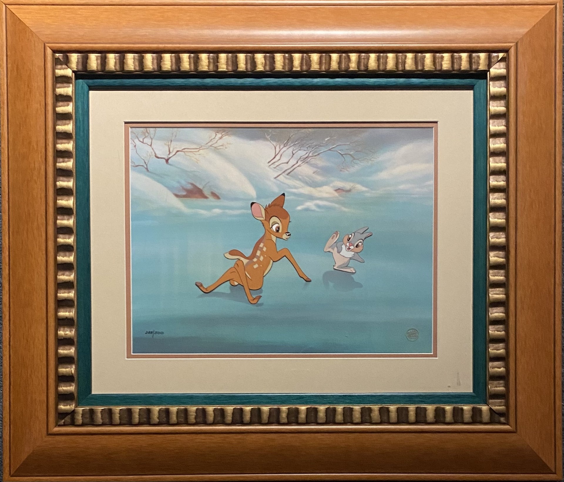 Bambi Kinda Wobbly- Limited Edition Hand Painted Cel - Framed