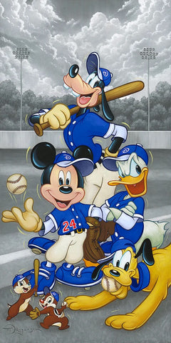 Blue Heaven Limited Edition by Tim Rogerson featuring Mickey, Donald, Goofy, Pluto, Chip and Dale