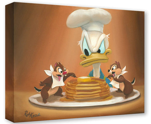 Breakfast Bandits by Rob Kaz Treasure On Canvas featuring Donald Duck, Chip, and Dale