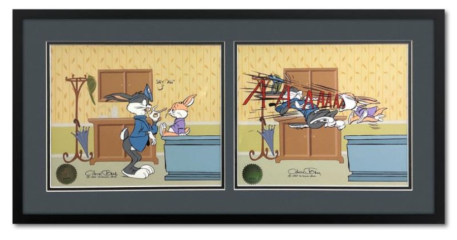 Bugs Doctor: Say Ah! - Framed Limited Edition Hand Painted Animation Sericel Signed by Chuck Jones