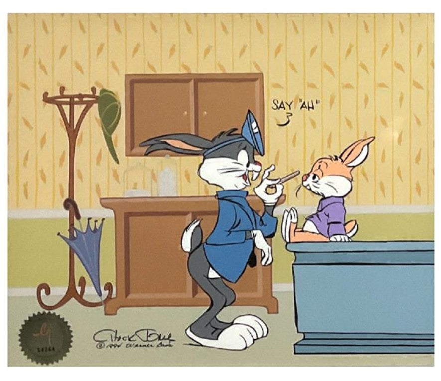 Bugs Doctor: Say Ah! -Limited Edition Hand Painted Animation Sericel Signed by Chuck Jones
