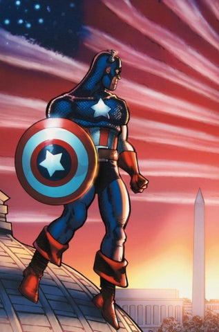 Captain America Theatre Of War: America First! 1 - By Howard Chaykin - Limited Edition Giclée on Canvas