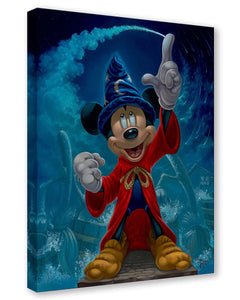 Casting Magic by Jared Franco -Giclée on Canvas- featuring Mickey Mouse