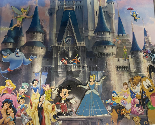 Walt Disney World Cinderella Castle 4-Pin Framed Set WHERE DREAMS COME TRUE