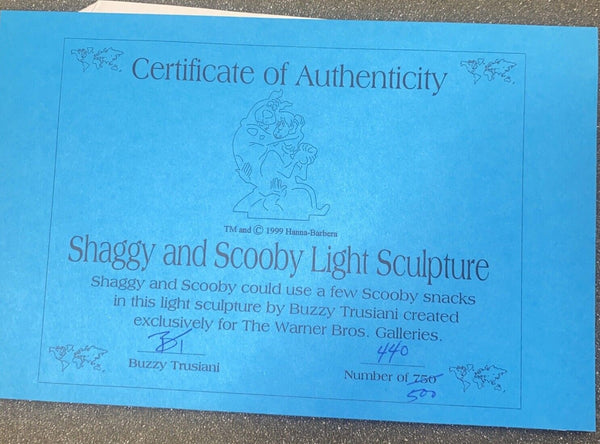SCOOBY DOO & SHAGGY Light SCULPTURE By BUZZY TRUSIANI Warner Bros. 1999