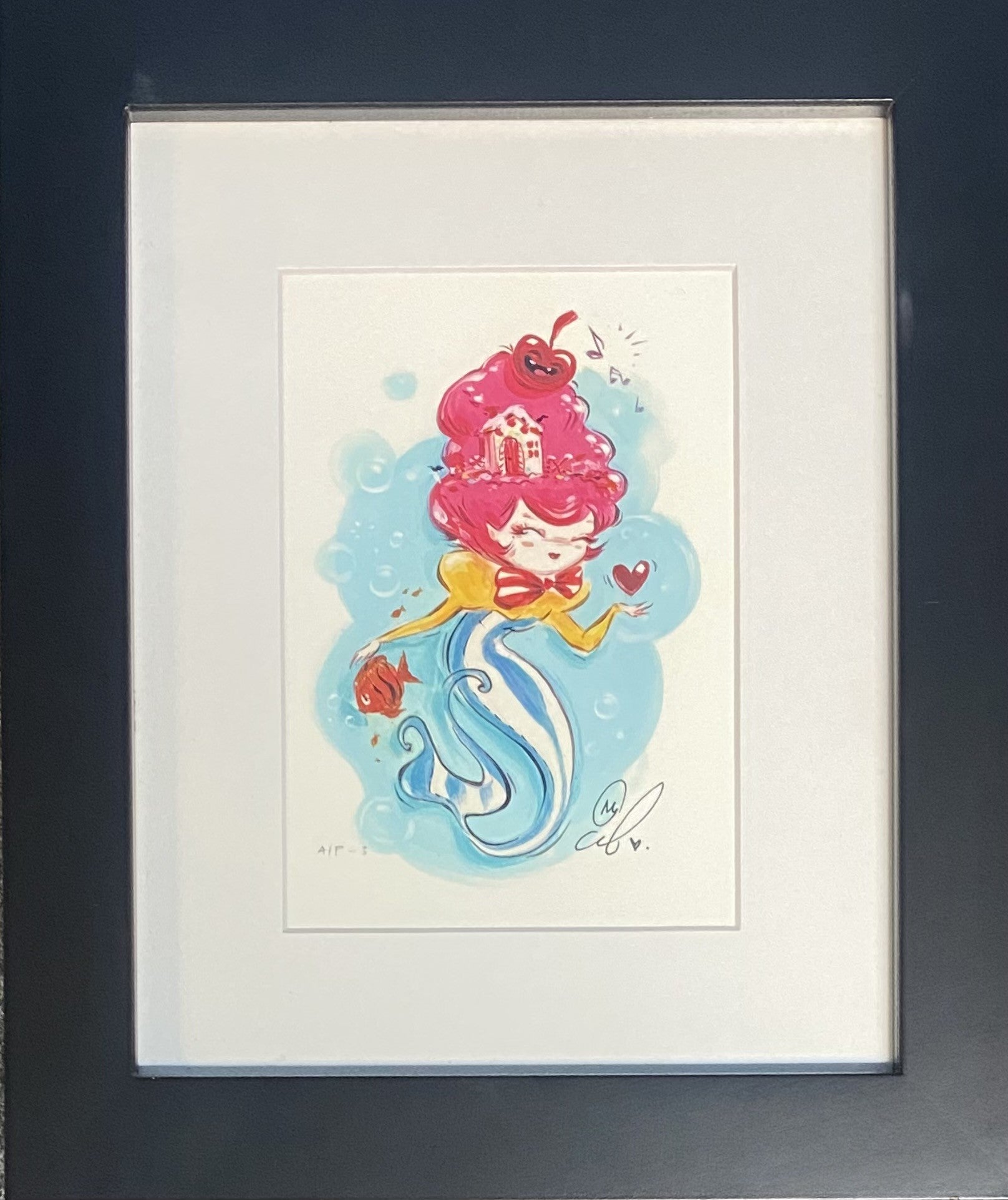 Cotton Candy Mermaid Framed Print by Miss Mindy