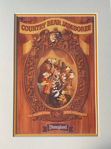 Country Bears Attraction Poster - Matted Lithograph