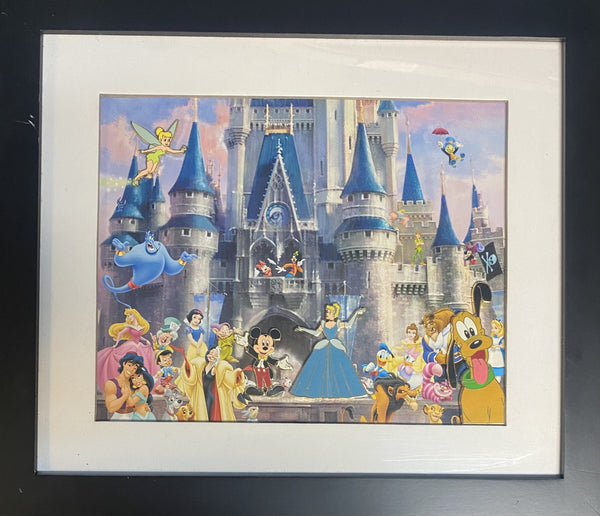 Walt Disney World Cinderella Castle 4-Pin Framed Set WHERE DREAMS COME TRUE