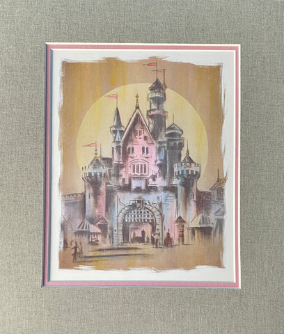 Disneyland Castle - Matted Lithograph