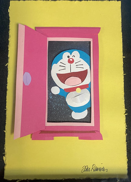 Doraemon Original Paper Sculpt By Animator John Ramirez Framed