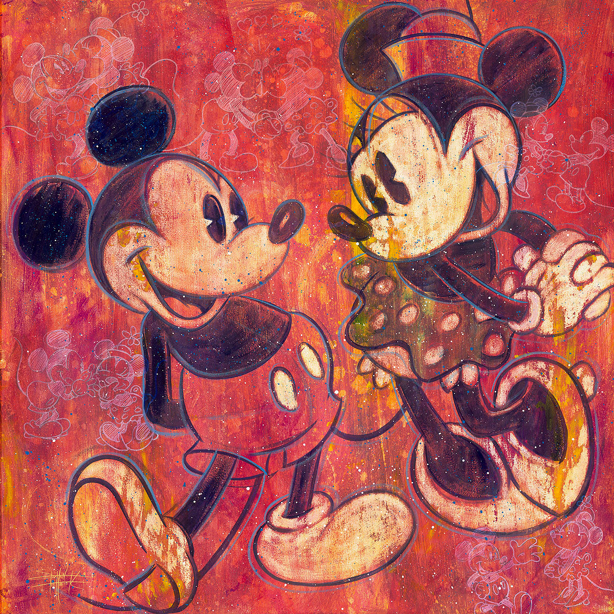 Drawn Together by Stephen Fishwick Featuring Mickey and Minnie Mouse