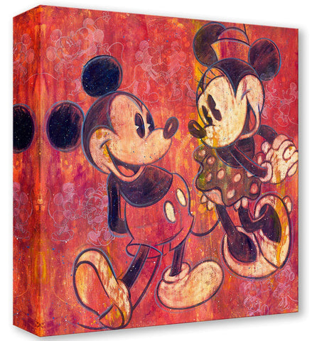 Drawn Together Stephen Fishwick Treasure On Canvas featuring Mickey and Minnie Mouse