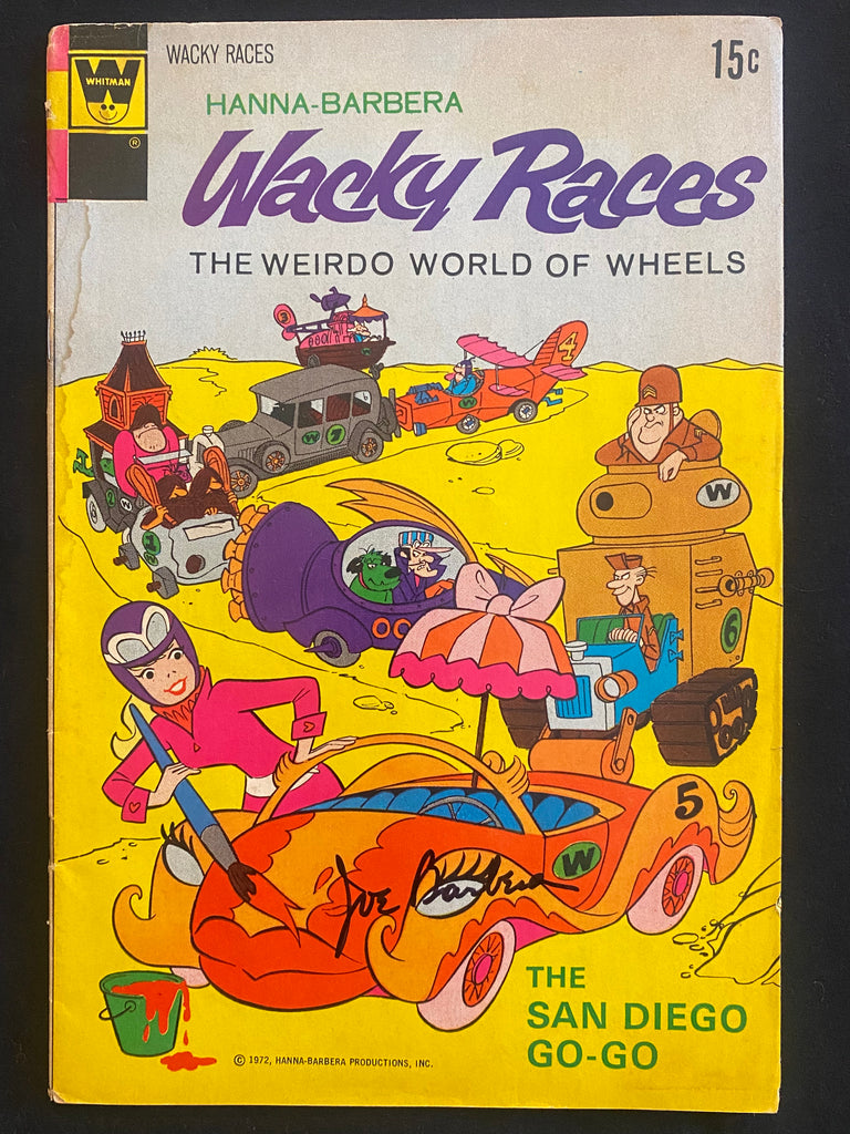 Wacky Races #7 Comic Book Signed By Joe Barbera Hanna Barbera 1972 Whi ...