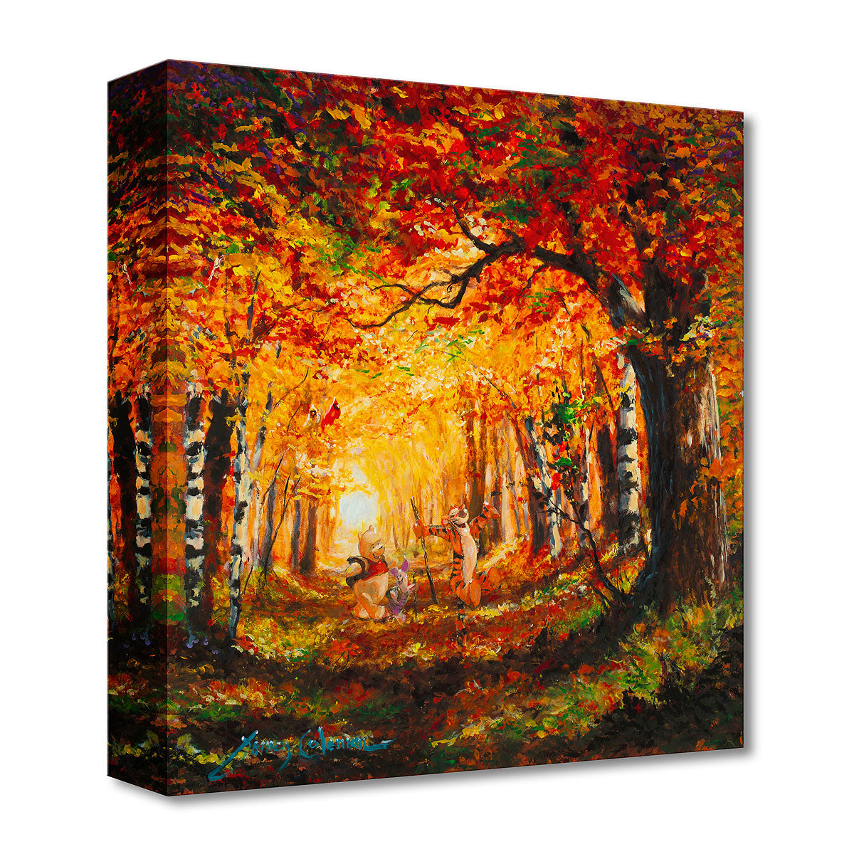 Fall Stroll by James Coleman Treasures On Canvas Featuring Winnie the Pooh