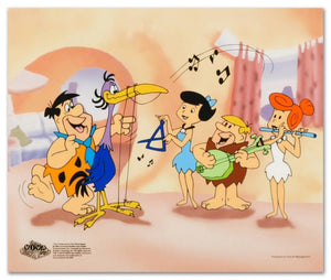 Fred Plays The Harp - By Hanna-Barbera - Limited Edition Sericel