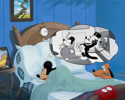 Gala Mickey 1933 by Michael Provenza - Giclée On Canvas - featuring Mickey and Minnie Mouse