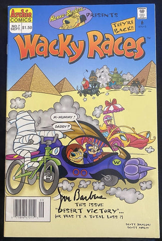 Hanna Barbera Presents Wacky Races No.7 Signed By Joe Barbera Archie Comics